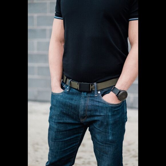 NWT XPAND Urban Magnetic Belt Buckle (Black) & Elastic Belt Strap (Green) - SM - Picture 3 of 5